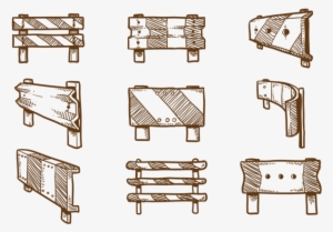 Hand Drawn Guardrail Vectors - Drawing
