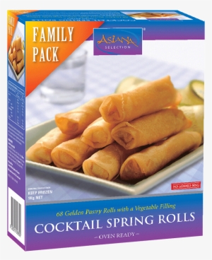 Asiana Cocktail Spring Rolls Family Pack 68 Pieces - Asiana Spring Rolls 1kg
