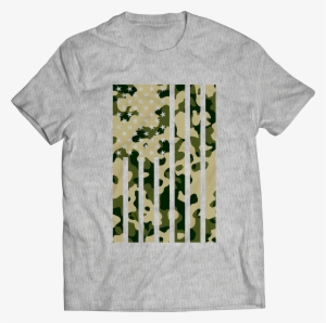 American Flag Army T-shirt - Foil Print Ladies Tee Shirt American Flag