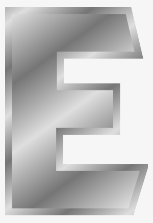 Lettering Clipart Silver - Silver Letter E Png