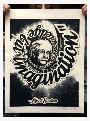 Einstein Screen Printed Poster - Screen Printing