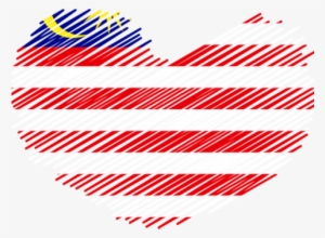 Malaysia Heart Flag - Malaysia Flag Art Png