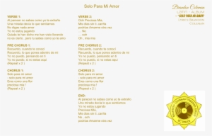 Soloparamiamorlyrics - Solo Para Ti