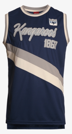 North Melbourne Kangaroos Men's Throwback Singlet - Sports Jersey