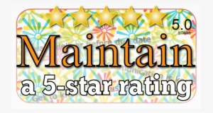 Maintain 5 Stars - Graphic Design