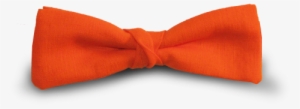 Orange Tangerine Linen Bow Tie - Hair Tie