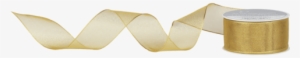 Sheer Gold Wired Ribbon - Gold
