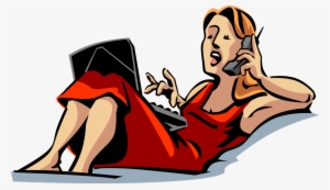 Vector Illustration Of Adolescent Teen In Conversation