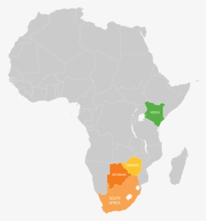 Ecotraining-map - Kenya Highlighted In Africa