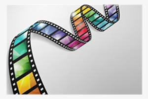 Eps10 Vector Design With A Bright And Colorful Film - Rolo De Filme Colorido