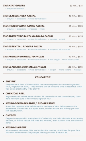 **all Dona Bella Spa Services, Packages Or Products - Facial