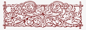 Flourish Clipart Maroon - Border Maroon Design Png