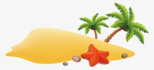 Golden Beach Decoration Vector - Wooden Beach Signs Vector