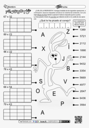 Producto Por 2 Cifras 04 Ejercicios Para Niños, Problemas - Producto Por Dos Cifras