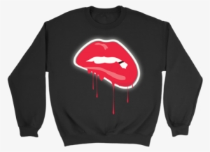 Bloody Lips Sweatshirt - College Dropout Crew Neck