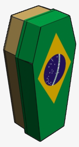 Brazil Flag Design - Casket With Brazil Flag
