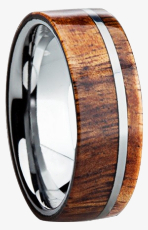 Mens Wood Inlay Wedding Rings - Men Wooden Wedding Rings