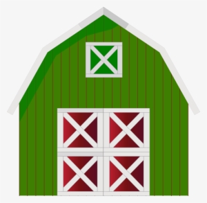 Green Barn Clip Art - Farmhouse Clipart