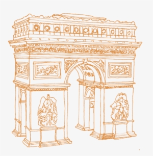 The Arc De Triomphe - Dibujo Arco Del Triunfo Paris Png