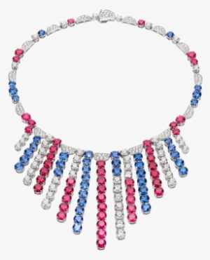 Con Una Disposición Al Azar De Zafiros, Rubíes Y Diamantes - Necklace Bulgari New York Collection Png