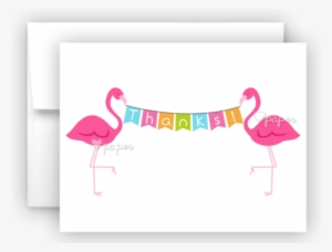 Pink Flamingo Thank You Cards Note Card Stationery - Thank You Flamingo