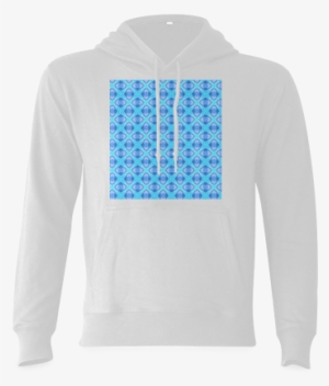 Abstract Circles Arches Lattice Aqua Blue Gildan Hoodie - Sweatshirt