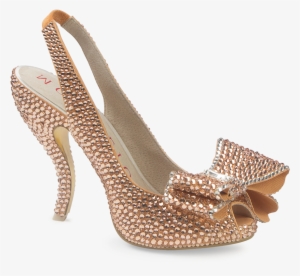 Gold Designer Heels - Transparent Wedding Shoes Png