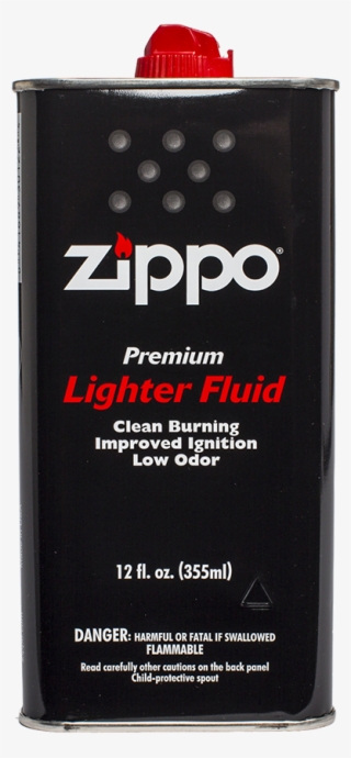 Zippo Premium Lighter Fluid 12oz Front - Zippo Lighter Fluid, Premium - 12 Fl Oz