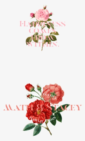 Casa Stencil - Vintage Illustration Of Red Flowers Pendant Necklace,