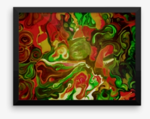 Roots Groove, Framed Poster Print Of Original Oil Painting - Modern Art