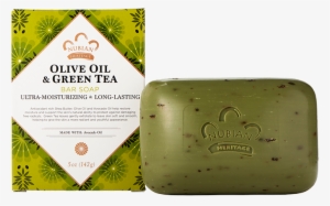 Olive Oil & Green Tea Bar Soap - Nubian African Black Soap