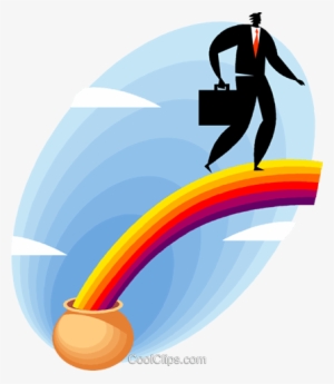 Pot Of Gold At The End Of The Rainbow Royalty Free - Pote De Ouro No Final Do Arco Íris