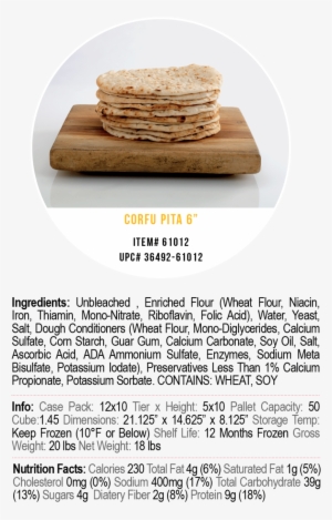 Corfu Pita Breads 6 In - Corfu Pita Bread Recipe