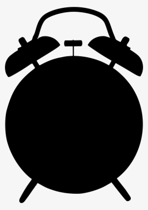 Png Black And White Clock Silhouette Big Image - Alarm Clock Silhouette