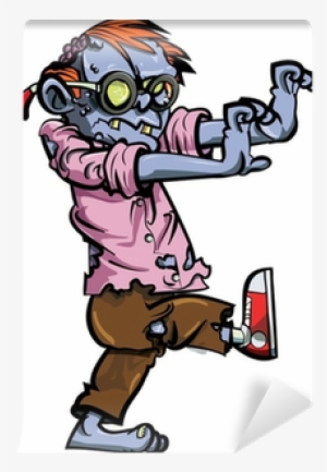 Cartoon Zombie Nerd With Glasses Wall Mural • Pixers® - Cartoon Of Zombies