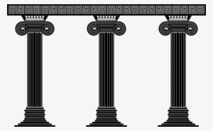 Clipart Black And White Stock Pillars Vector Modern - Greek Pillars Clip Art