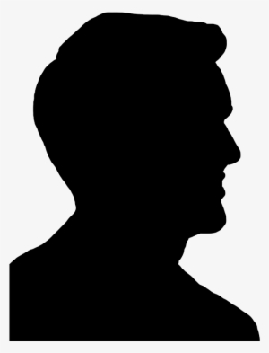 Retro Male Face Silhouette - Silhouette