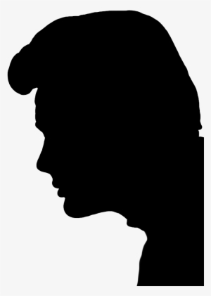 Head Silhouette Man With Locks Png - Silhouette Man Face