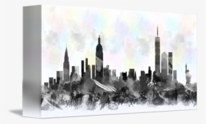 Skyline Watercolor By Mary - New York City Watercolor