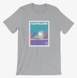 Neon Cleveland Postage Stamp Silver Tee