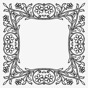 Picture Transparent Download Flowery Big Image Png - Marco De Foto Vintage Vector Png