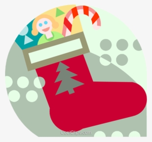 Christmas Stocking Royalty Free Vector Clip Art Illustration - Illustration