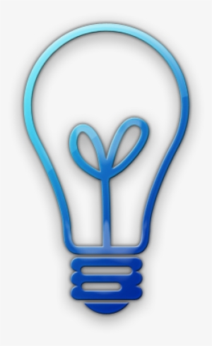 Free Icons Png - Transparent Blue Light Bulb