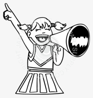 Bullhorn Drawing At Getdrawings - Girl Shouting Clipart Black And White