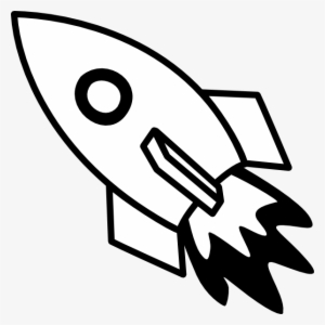 Black And White Rocket Fire Clip Art At Clker - Rocket Clip Art