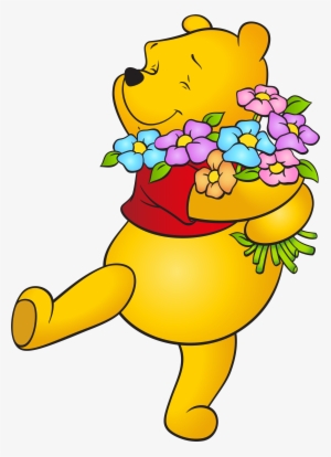 Winnie The Pooh With Flowers
