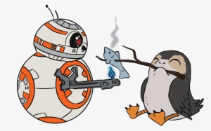 While Poe Is Running After This Porg, These Two Are - Star Wars