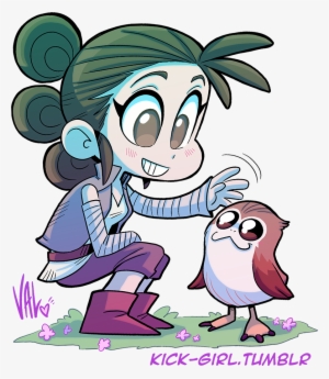 Rey With A Little Porg Friend ♥ I've Been Long Overdue - Porg Star Wars Fan Art