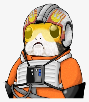 Porgkins The Rebel Porg Pilot - Cartoon