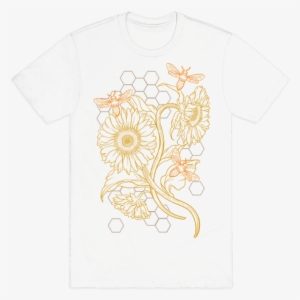 Honeybees & Sunflowers Mens T-shirt - Artist